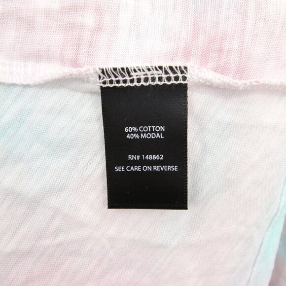 Torrid Blouse Pink Pastel Tie Dye Smocked Babydoll Off the Shoulder Super Soft - Picture 7 of 9